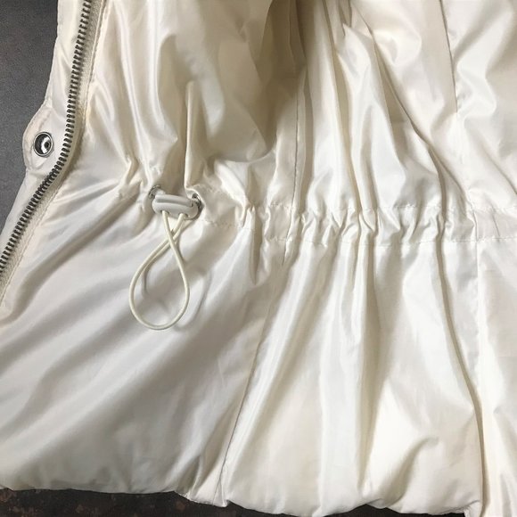 J. Crew Creamy White Quilted Down Zip + Snap Puffer Vest, Size S - Picture 4 of 13